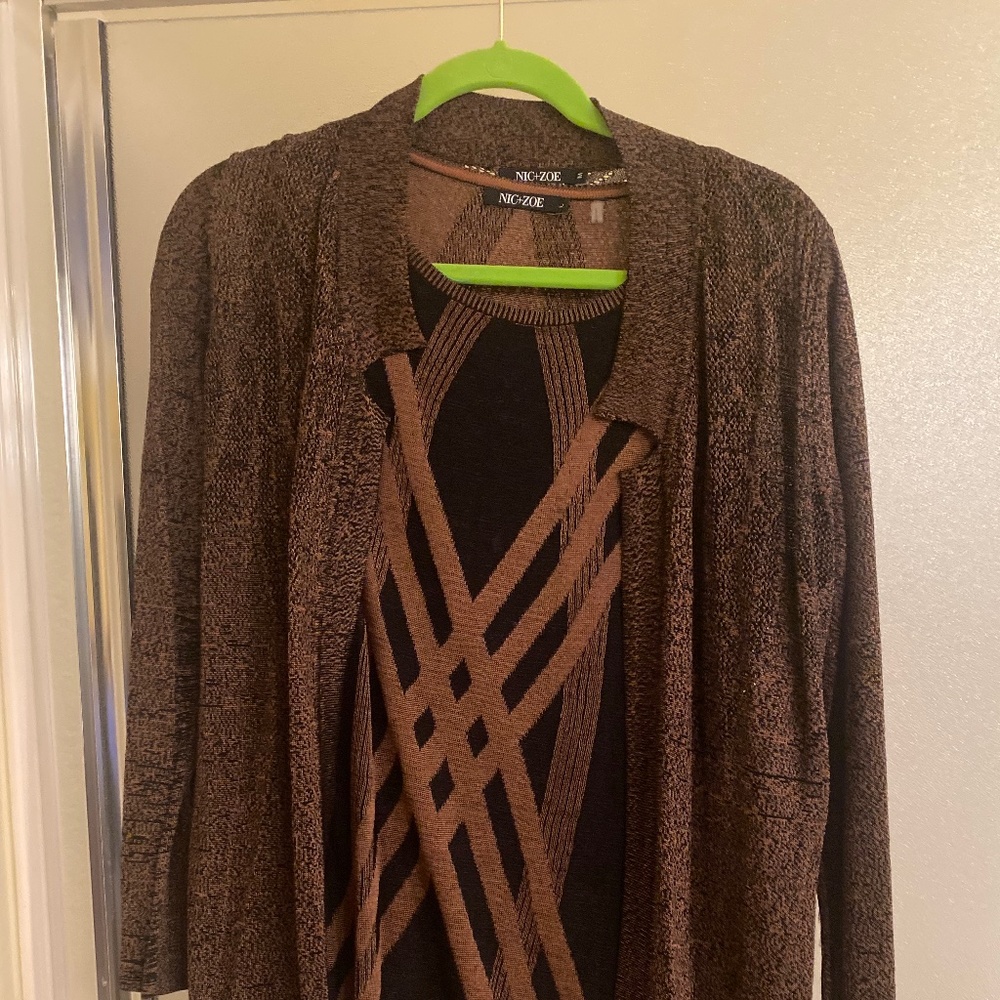 Nic & Zoe Cardigan with sleeveless shell